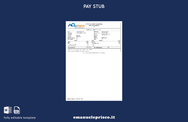 stile verificato Modello di busta paga digitale ACL di Alten Calsoft Labs